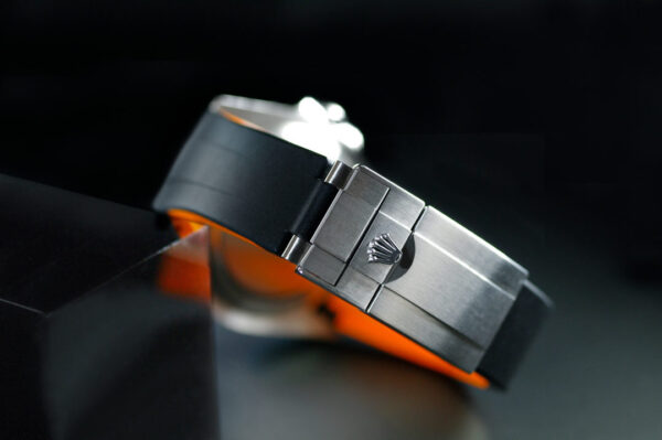 Black and Orange Rubber Strap for Rolex Explorer II 42mm 226570 - Classic Series VulChromatic