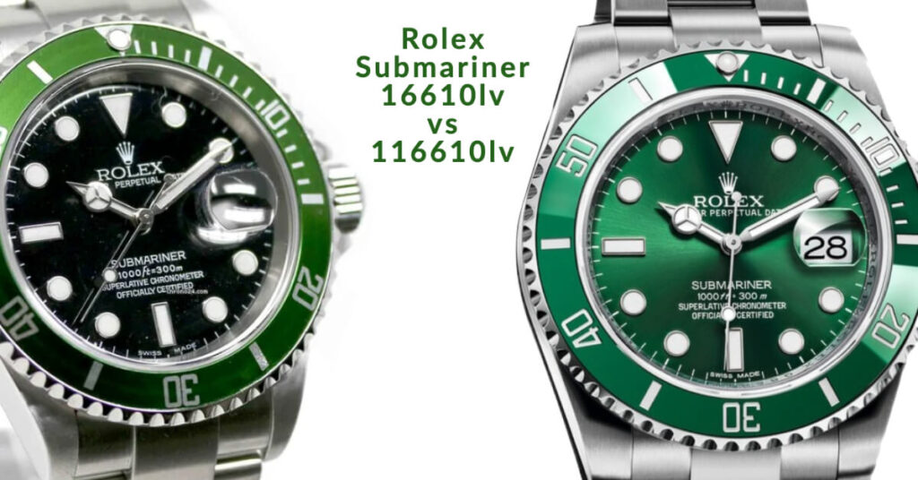 Comparing a Rolex Submariner 16610lv vs 116610lv