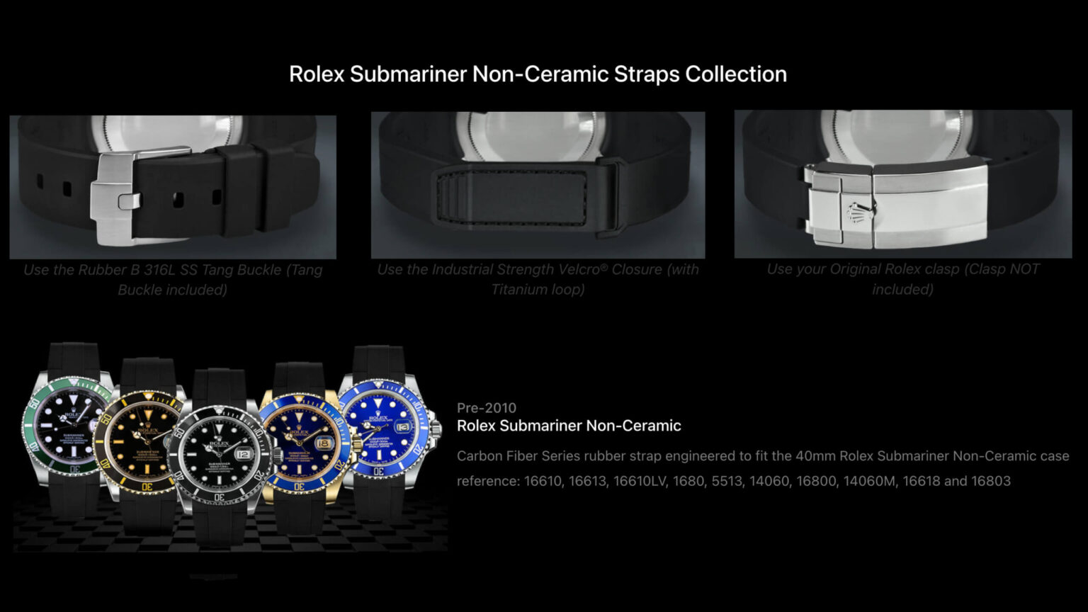 Rolex Submariner Watchbands From Rubber B Offer Superior Variations For ...