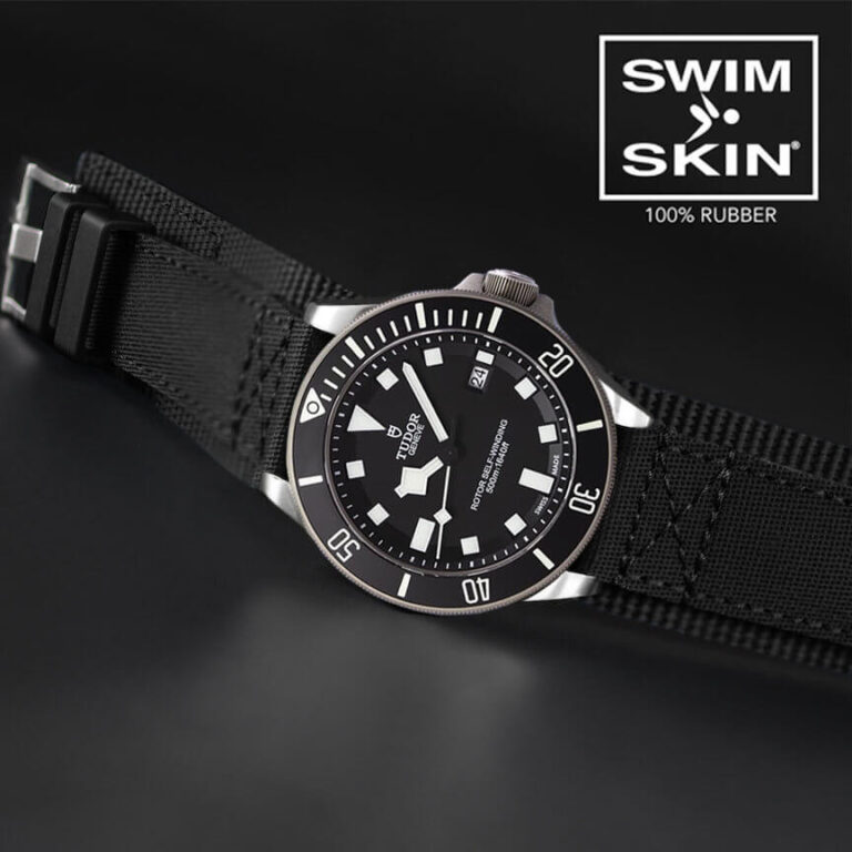Black Rubber Strap for Tudor Pelagos - Tang Buckle Cuff Series