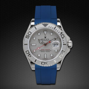 Blue Rubber Strap for Rolex Yachtmaster 40mm - Tang Buckle Series