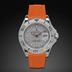 Orange Rubber Strap for Rolex Yachtmaster 40mm - Classic Series