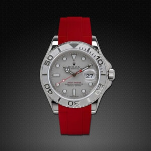 Red Rubber Strap for Rolex Yachtmaster 40mm - Classic Series