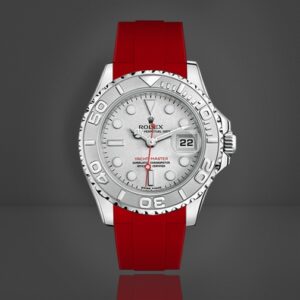 Red Strap for Rolex Yachtmaster 35mm - Tang Buckle Series