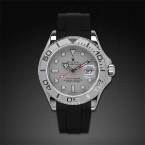 Black Rubber Strap for Rolex Yachtmaster 40mm - Classic Series