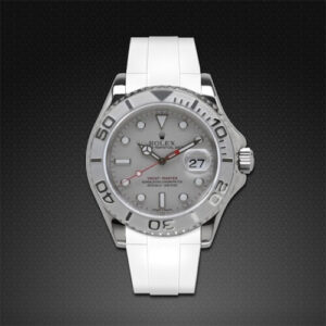 White Rubber Strap for Rolex Yachtmaster 40mm - Tang Buckle Series