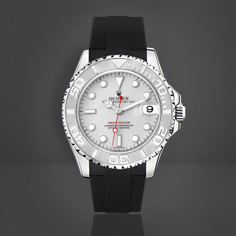 Black Strap for Rolex Yachtmaster 35mm - Tang Buckle Series