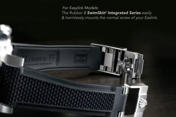 Black Ballistic Rubber Strap for Rolex GMT Master II CERAMIC - SwimSkin