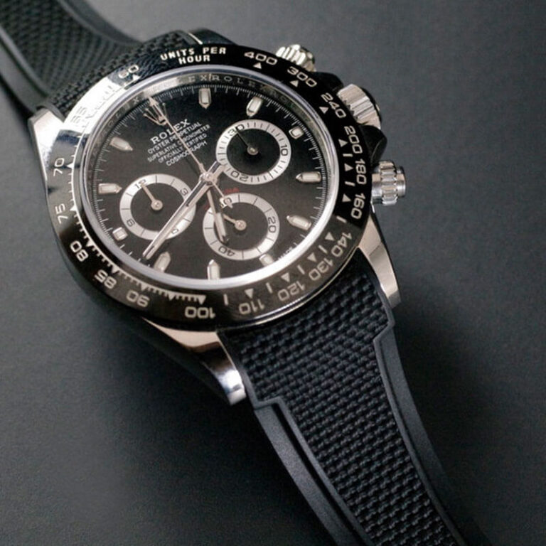 Black Ballistic Rubber Strap for Rolex Daytona 116500LN