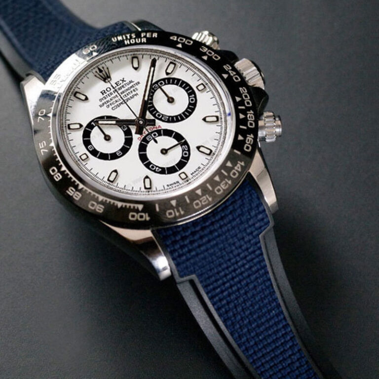 Blue Ballistic Rubber Strap for Rolex Daytona 116500LN