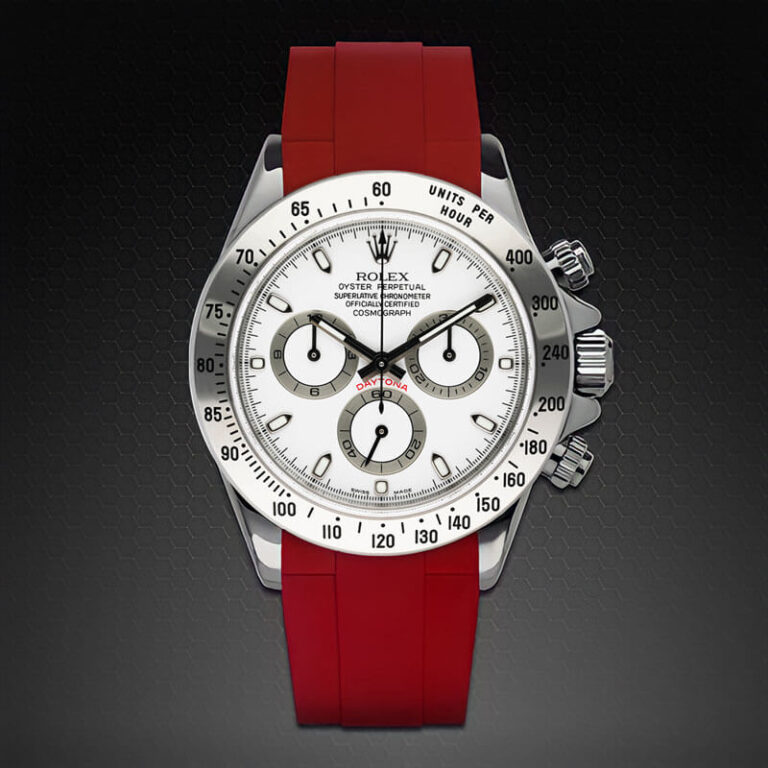 Red Blue Rubber Strap for Rolex Daytona 116520
