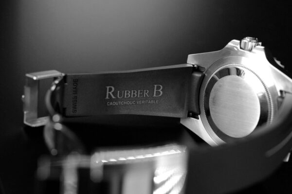 Black Rubber Strap for Rolex Daytona 116520