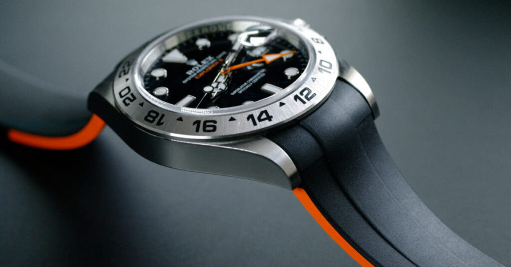 Rubber strap for Rolex Explorer II 42 mm 226570 Polar dial