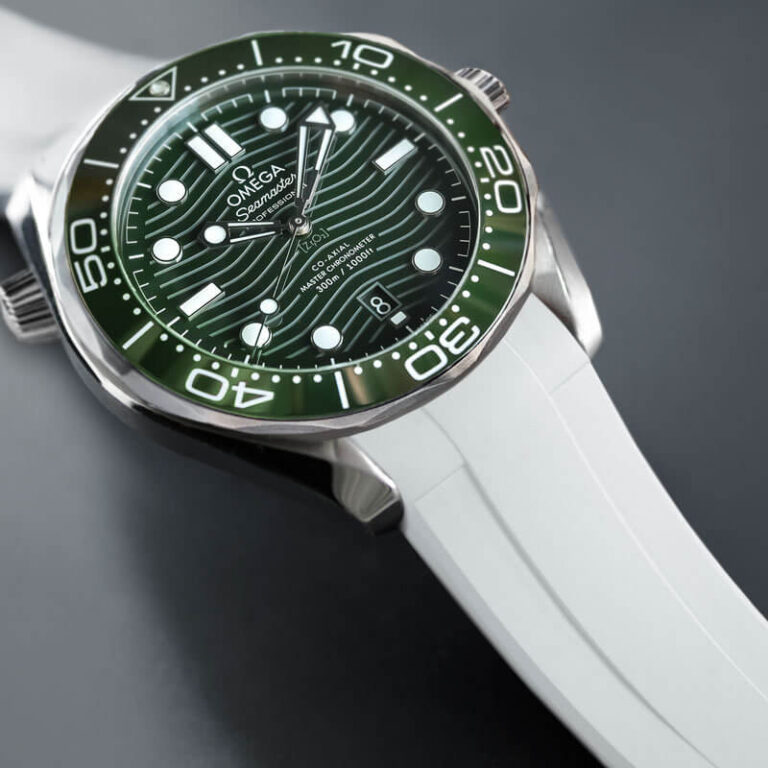 White Rubber Strap for Omega Seamaster Diver 300mm