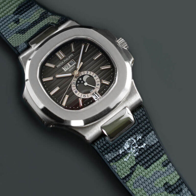 Camo Patek Nautilus rubber strap for 5726