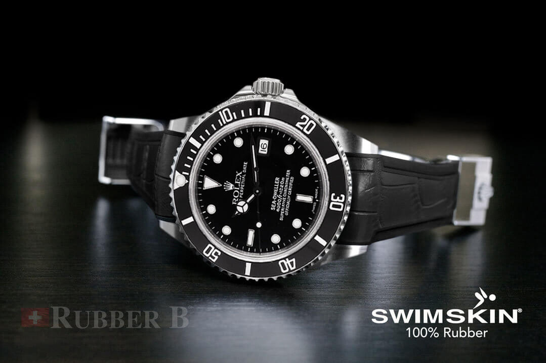 Black Alligator Rolex Sea-Dweller 16600 Rubber Strap Classic