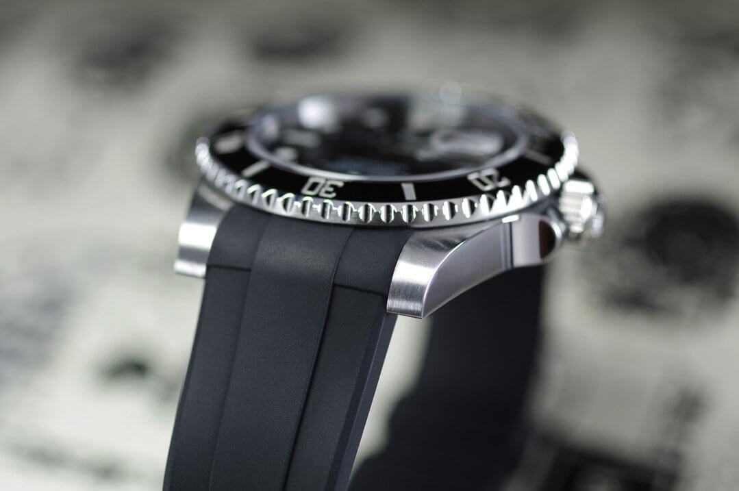 Black Rolex Sea-Dweller 16600 Rubber Strap Classic