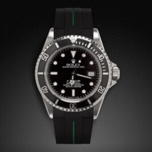 Black and Green Rolex Sea-Dweller 16660 Rubber Strap Tang Buckle