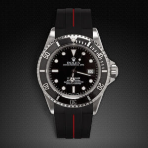 Black and Red Rolex Sea-Dweller 16600 Rubber Strap Classic