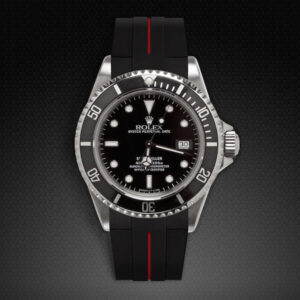 Black and Red Rolex Sea-Dweller 16660 Rubber Strap Tang Buckle