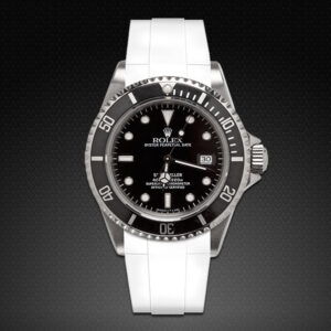 White Rolex Sea-Dweller 16660 Rubber Strap - Tang Buckle