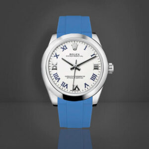 Blue Rubber Straps for Rolex Oyster Perpetual 31mm Tang Buckle Series