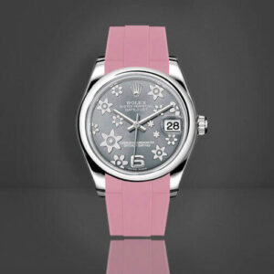 Pink Rubber Strap for Rolex Oyster Perpetual 31 - Classic Series
