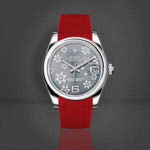 Red Rubber Strap for Rolex Oyster Perpetual 31 - Classic Series
