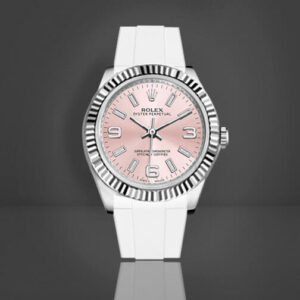 White Rubber Straps for Rolex Oyster Perpetual 31mm Tang Buckle Series