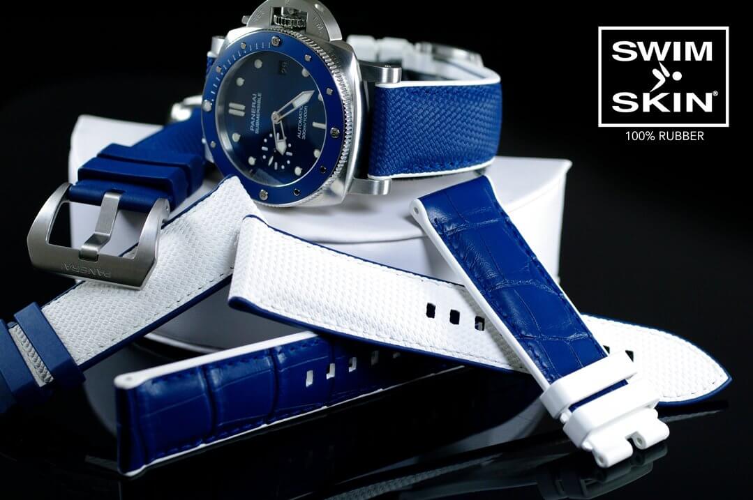 White and Blue Ballistic Strap for Panerai Luminor 1950 44mm