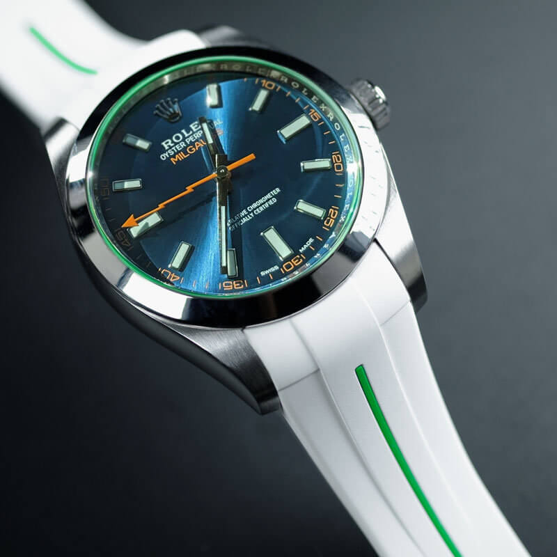 with Green Strap for Rolex Milgauss 40mm
