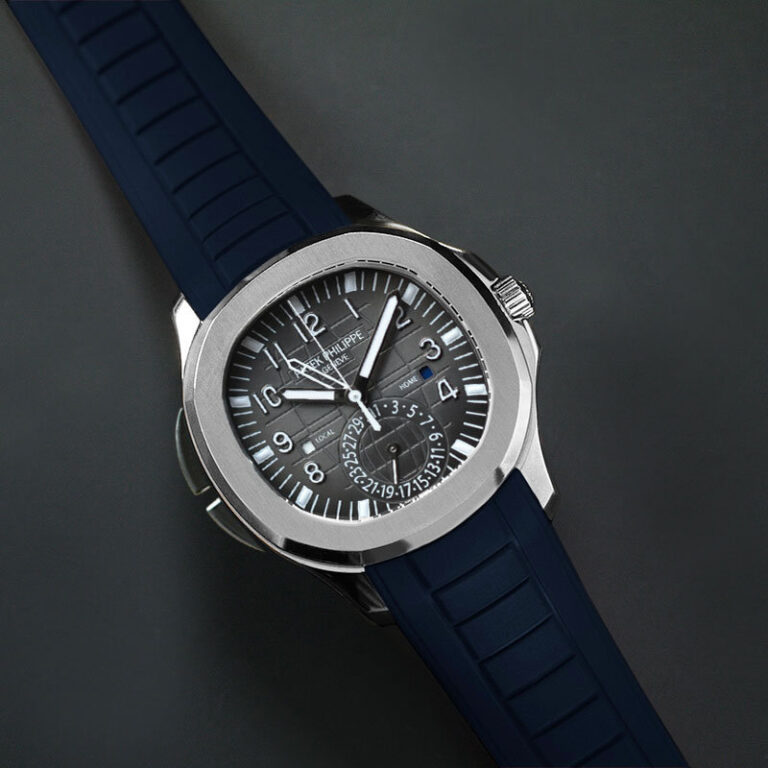 Blue Rubber Strap for Aquanaut Travel Time 5164