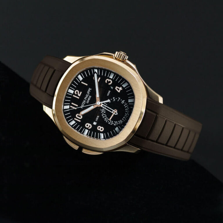Brown Rubber Strap for Aquanaut Travel Time 5164