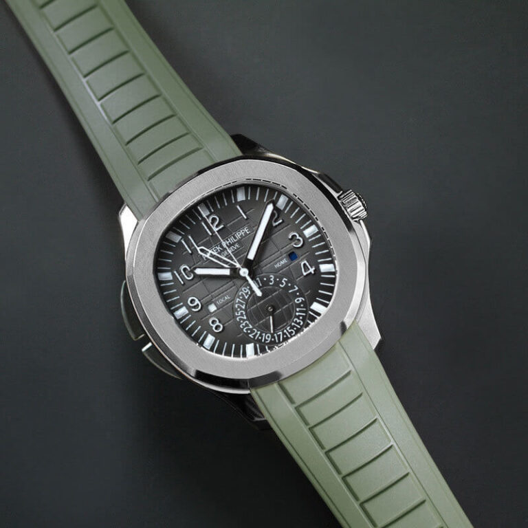 Green Rubber Strap for Aquanaut Travel Time 5164