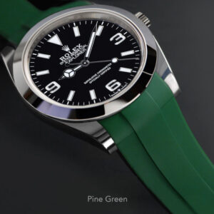 Green Rubber Strap for Rolex Explorer 224270 40mm - Tang Buckle Series
