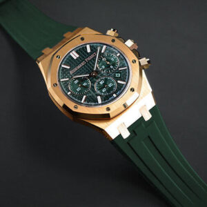 Green Rubber Watch Strap For Audemars Piguet Royal Oak 41mm