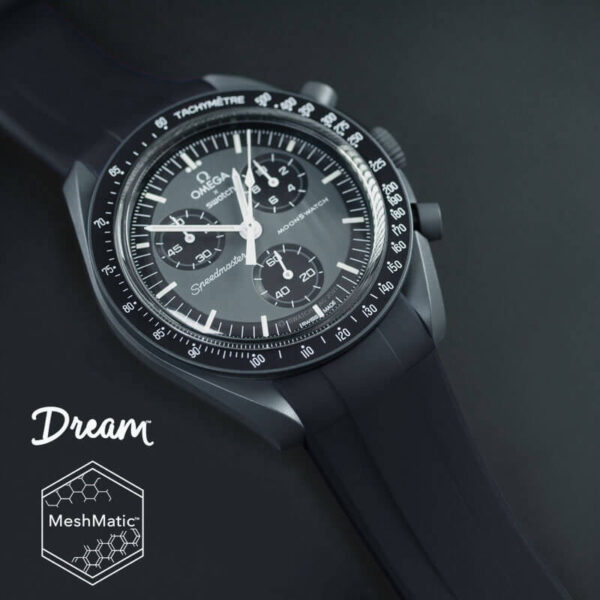 Black Dream Strap For Omega Moonswatch