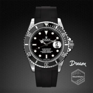 Black Dream Strap For Rolex Submariner 114060 - Rolex_SUBMARINER_black-strap_