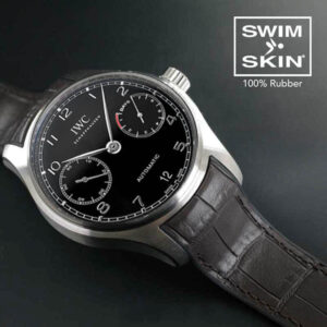 Brown Rubber Alligator Strap for IWC Portugieser 5001