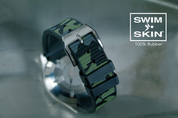 Camouflage Rubber Strap for IWC Pilot Chrono 43 Buckle