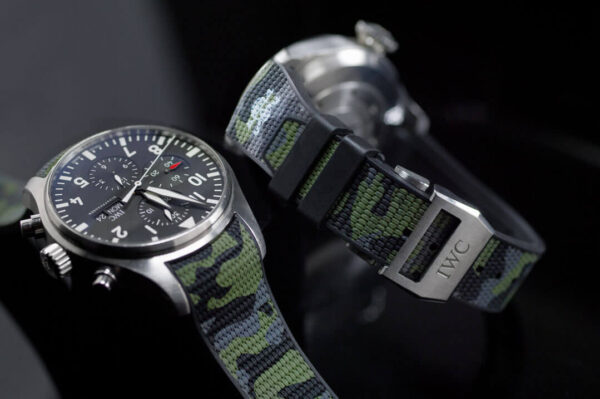 Camouflage Rubber Strap for IWC Pilot Chrono 43 and Big PIlot