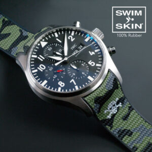 Camouflage Rubber Strap for IWC Pilot Chrono 43 Swim Skin