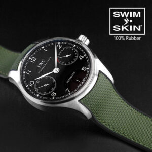 Green Rubber Ballistic Strap for IWC Portugieser 5001 - SwimSkin