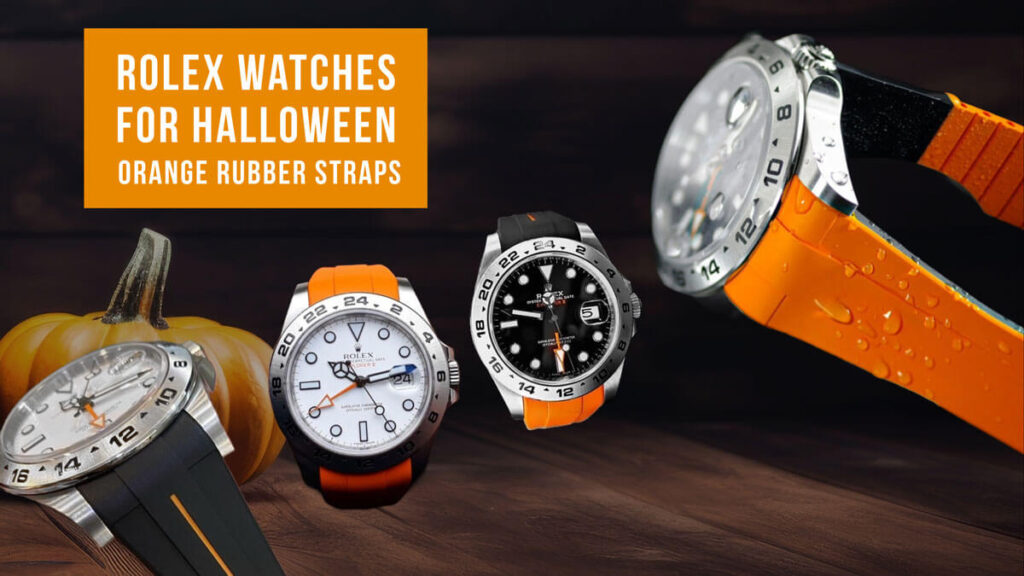 Rolex Watches For Halloween - Orange Rubber Straps 