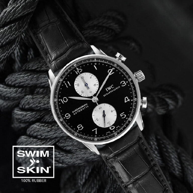 Rubber Alligator Strap for IWC Portugieser Chrono 41mm - SwimSkin - Rubber B -strap-for-IWC-portugieser-chrono