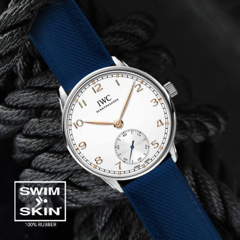 Blue Rubber Ballistic Strap for IWC Portugieser 40mm