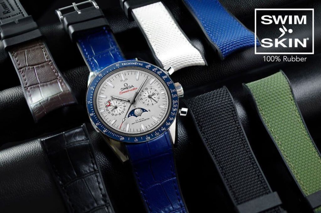 Elon Musk Watch Collection Rubber Straps for Omega Speedmaster Racing two counters 44.25MM – SwimSkin Ballistic