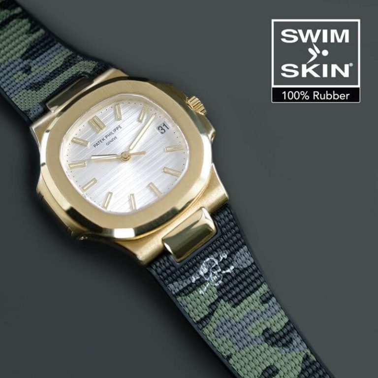 Green Camo Rubber Strap for Patek Philippe Nautilus 5711