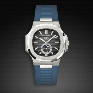 Blue Rubber Patek Nautilus rubber strap for 5726