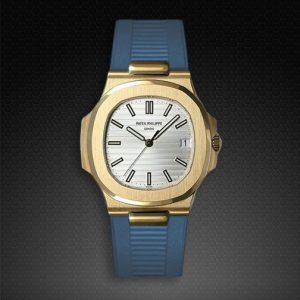 Denim Blue Rubber Strap for Patek Philippe Nautilus 5711 – Compatible with leather strap models